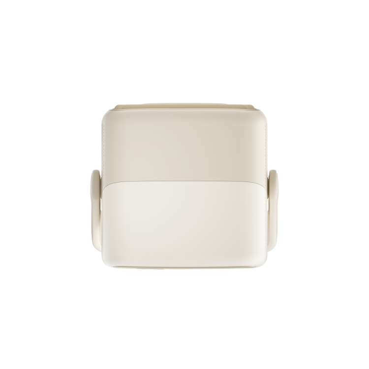 The JMGO N1S Nano by JMGO is a beige and white rectangular wall-mounted device with rounded edges, featuring Google TV, shown from the front against a plain background.