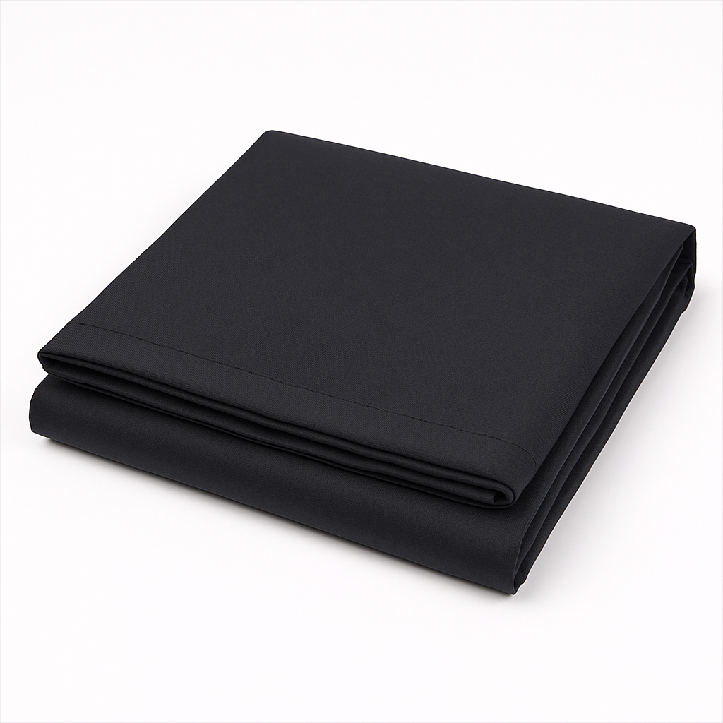 The Projection Room Portable Foldable Projector Screen, made from wrinkle-resistant polyester, is shown neatly folded on a white background—ideal for creating a big-screen experience anywhere.