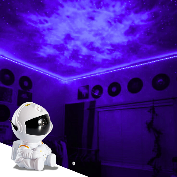 Galaxy on the ceiling of the room from galaxy projector