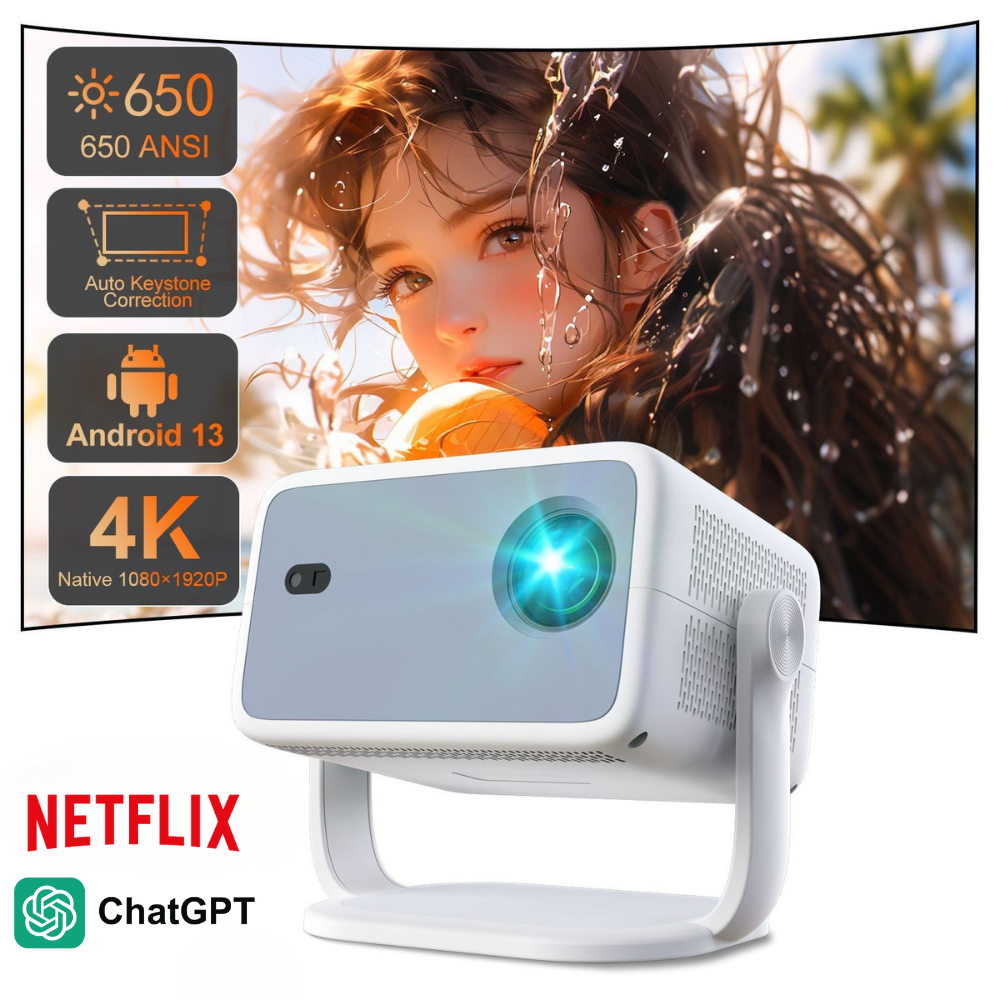 The Cloud Projector Smart Home Theater Projector With ChatGPT & Official Netflix